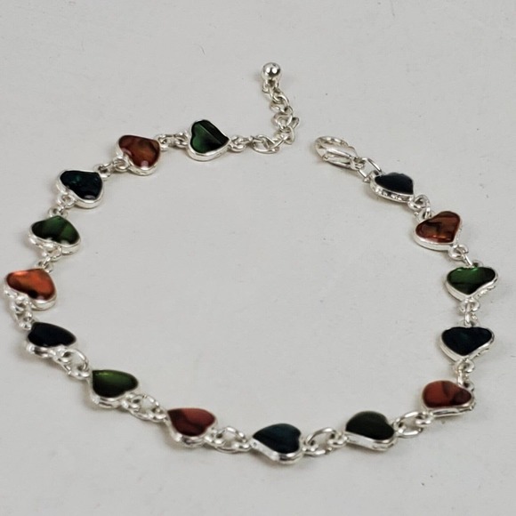 Vintage Hippie Style Love Heart Beaded Bracelet 10 Inch - Picture 3 of 5